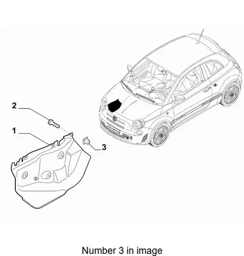 КЛИПСА КРЕПЛЕНИЯ ПОДКРЫЛКА 14201980 FIAT