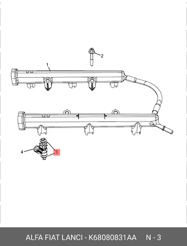 КОМПЛЕКТ КОЛЕЦ УПЛОТНИТЕЛЬНЫХ K68080831AA FIAT
