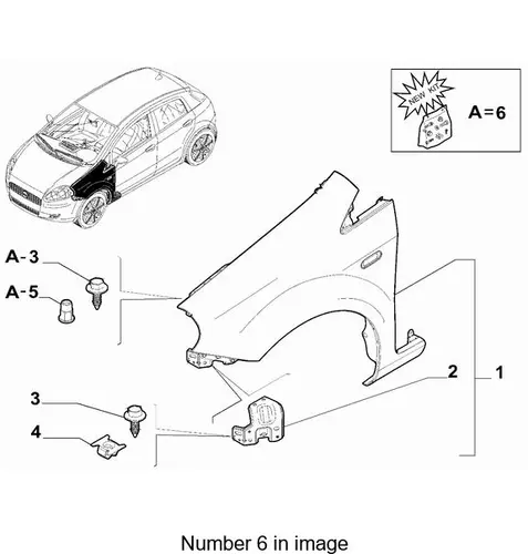 крепеж бампера 71751813 FIAT