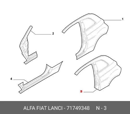 Крыло FIAT 71749348