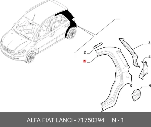 Крыло FIAT 71750394