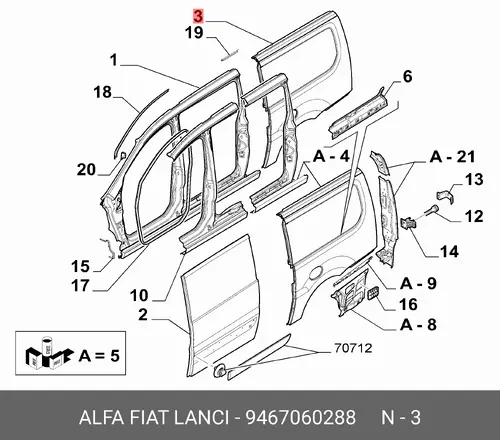 Крыло FIAT 9467060288