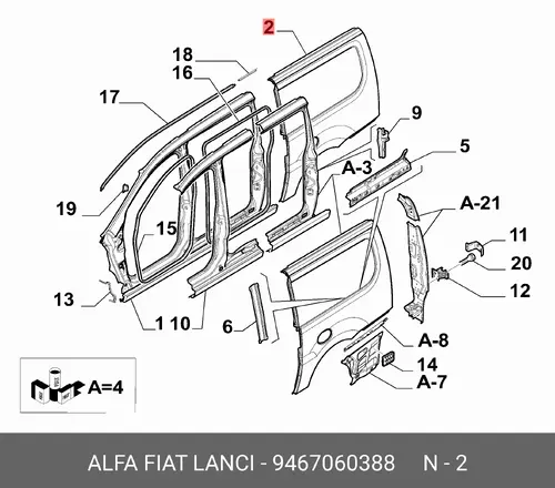 Крыло FIAT 9467060388