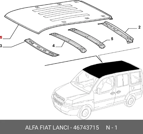 крыша 46743715 FIAT