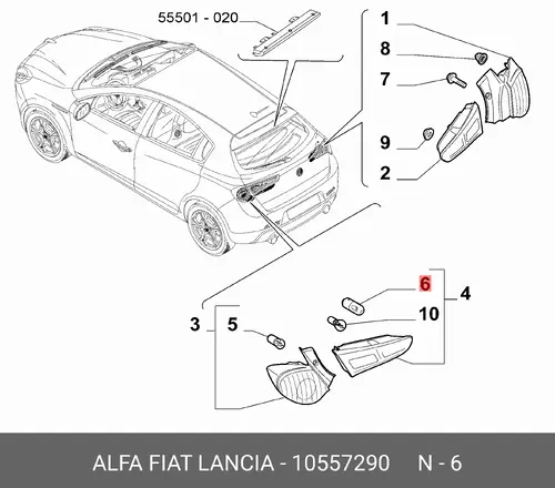 Автолампа FIAT 10557290