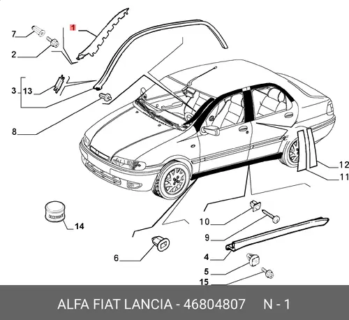 46804807 Молдинг FIAT