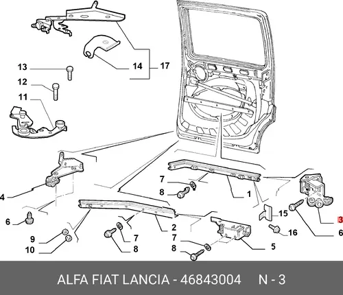 РОЛИК ДВЕРИ 46843004 FIAT