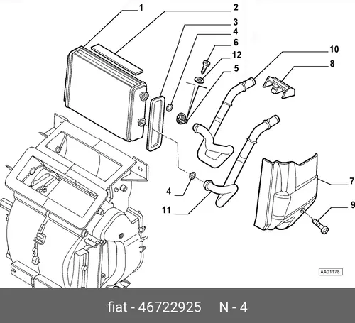 кольцо упл 46722925 FIAT