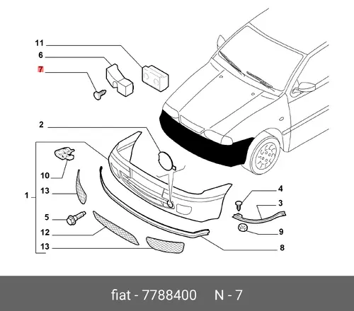 ПИСТОН 7788400 FIAT