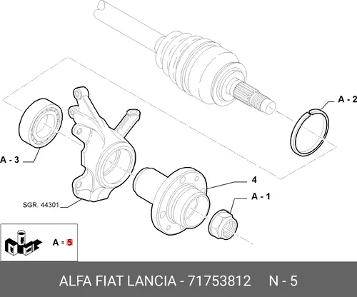 ПОДШИПНИК СТУПИЦЫ 71753812 FIAT