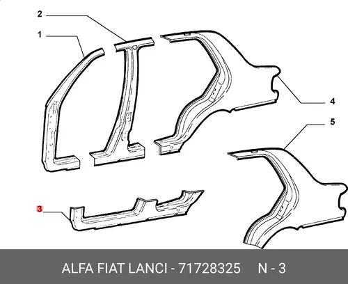  ПОРОГ ПРАВЫЙ 71728325 FIAT