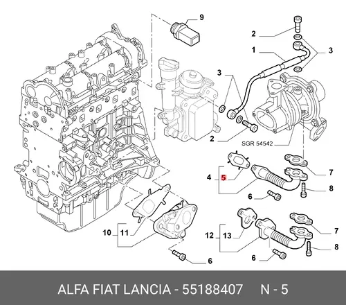 ПРОКЛАДКА 55188407 FIAT