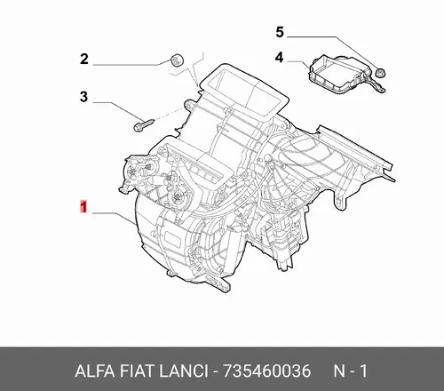 Радиатор печки FIAT 735460036