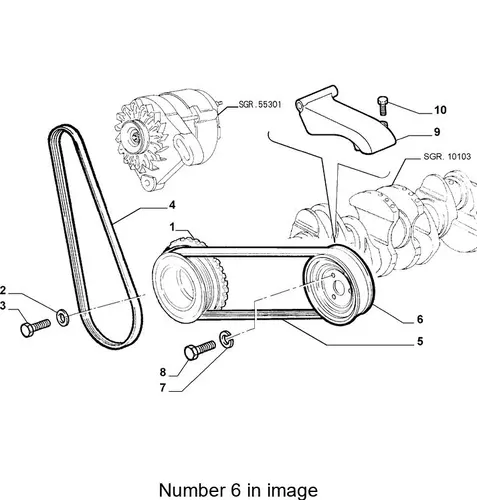 Шкив гидроусилителя руля FIAT 55230693