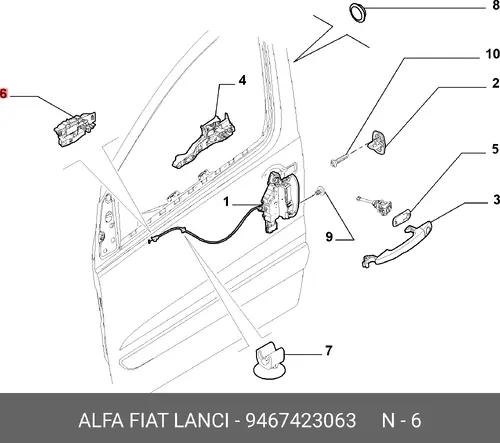 Ручка двери FIAT 9467423063