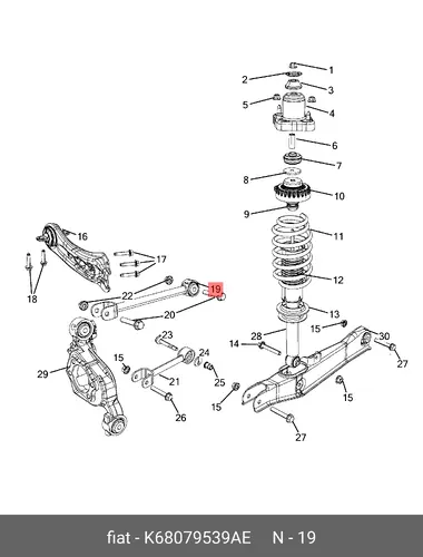 Рычаг подвески FIAT K68079539AE