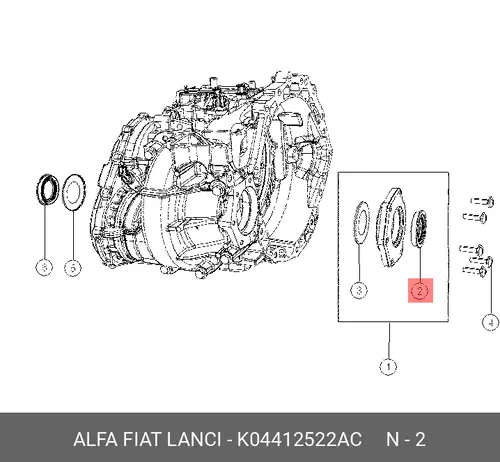 сальник КПП K04412522AC FIAT