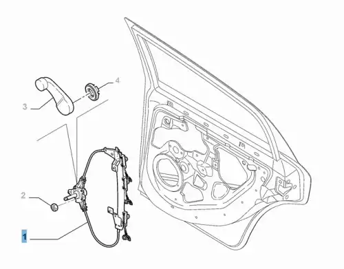 Стеклоподъемник  FIAT 51723324