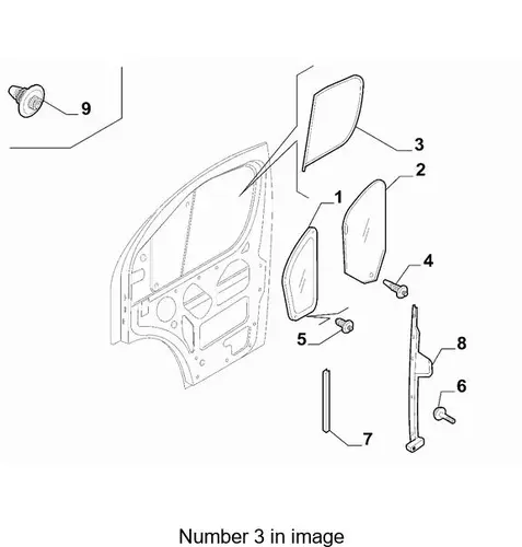  УПЛОТНИТЕЛЬ СТЕКЛА ДВЕРИ 1340464080 FIAT