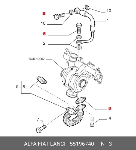 55196740 УПЛОТНИТЕЛЬНОЕ КОЛЬЦО FIAT