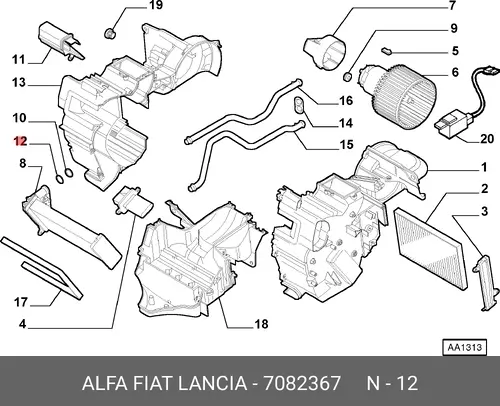 КОЛЬЦО УПЛОТНИТЕЛЬНОЕ 7082367 FIAT