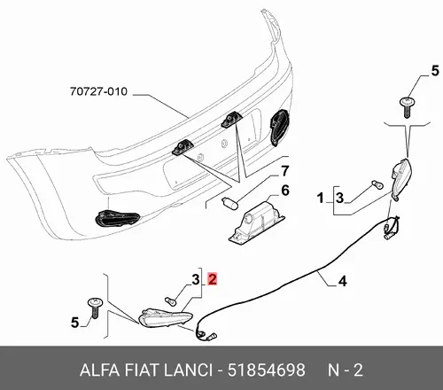 ПТФ ЗАДН. ЛЕВ. 51854698 FIAT