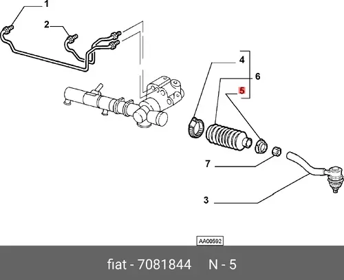 7081844 ХОМУТ ALBEA FIAT