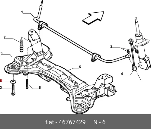 ШАЙБА ПЛОСКАЯ 46767429 FIAT