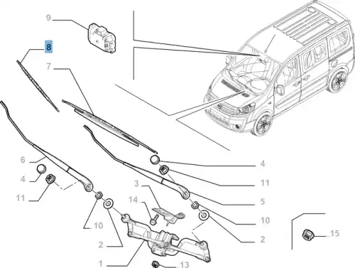 Щетка стеклоочистителя 9467186880 FIAT