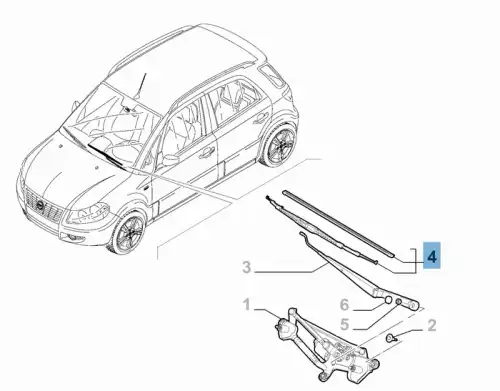 Щетка стеклоочистителя 71803482 FIAT