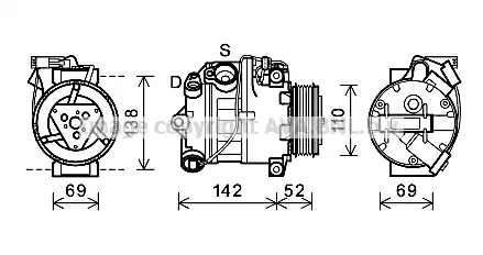 Compressor, air conditioning BWAK442 AVA