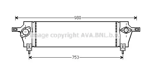 Радиатор системы охлаждения двигателя AVA DNA4333