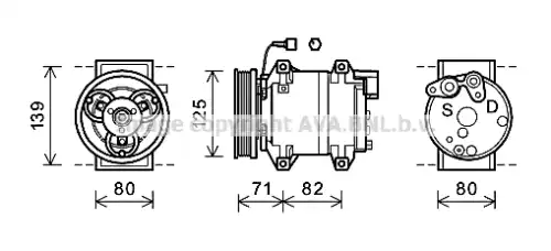 КОМПРЕССОР КОНДИЦИОНЕРА DNK377 AVA