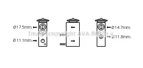 Expansion Valve, air conditioning FD1462 AVA