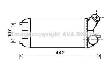 Радиатор системы охлаждения двигателя AVA FD4472