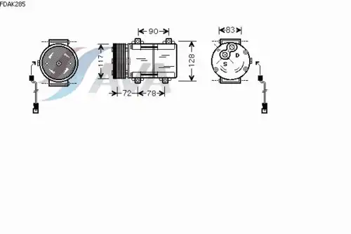 компрессор кондиционера Ford FDAK285 AVA
