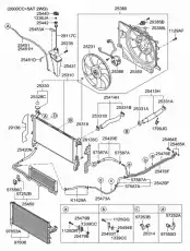 Radiator, engine cooling 253102M300 HYUNDAI