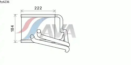 Радиатор печки AVA HY6236