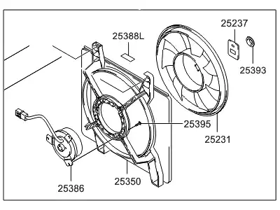 ДИФФУЗОР РАДИАТОРА 253803D180 HYUNDAI