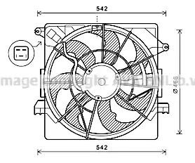 Fan, radiator HY7550 AVA