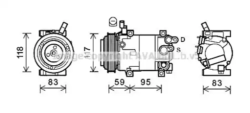 Compressor, air conditioning HYK323 AVA