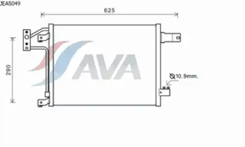 Радиатор кондиционера (конденсатор) AVA JEA5049