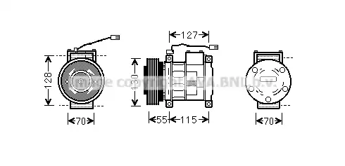компрессор кондиционера Chrysler Voyager 2.4 95> JEAK032 AVA