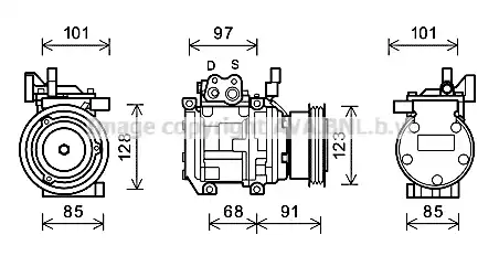компрессор кондиционера\ Hyundai Tucson 06> KAK208 AVA