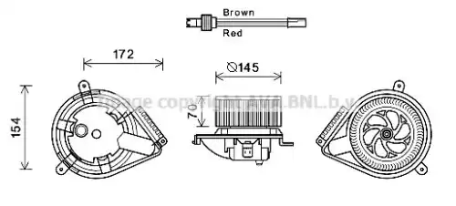 мотор печки MB MS8627 AVA