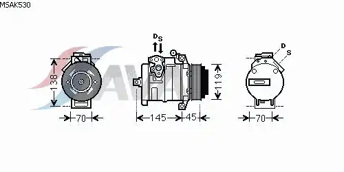 компрессор кондиционера!\ MB Sprinter 2.1/3.0CDi 06> MSAK530 AVA