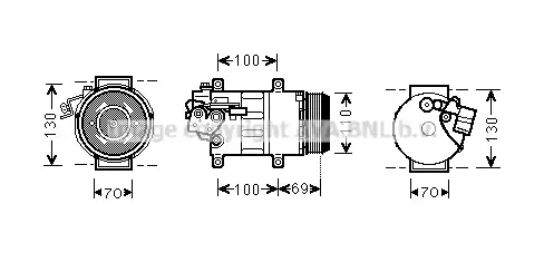 Компрессор, кондиционер MSK576 AVA
