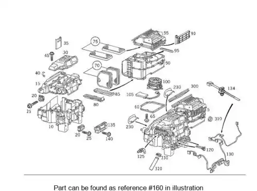 Evaporator ! \MB 220 830 11 58