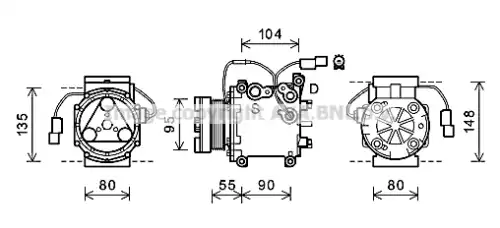 Compressor, air conditioning MTAK242 AVA