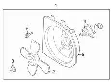 Вентилятор охлаждения двигателя ZL0115150 MAZDA